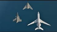 nEUROn, Rafale and Falcon 7X Formation Flight - World's First
