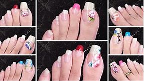 HUGE WINTER Pedicure/Toe nail art Design Compilation 2024 (easy flower unhas decoradas)