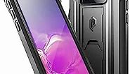 Poetic Galaxy S10e Rugged Case with Kickstand, Heavy Duty Military Grade Full Body Cover, with Built-in-Screen Protector, Revolution Series, for Samsung Galaxy S10e 5.8 Inch (2019), Black