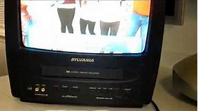 Sylvania 6313CE 13" Portable TV/VCR Combo + Recording + Radio -- Remote Included