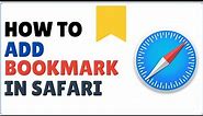 How to Add Bookmark in Safari