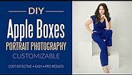 DIY White Apple Boxes Portrait Photography