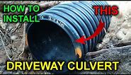 How To Install a 12" Driveway Culvert in 20 Minutes