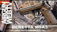 Umarex Beretta M9A3 FULL AUTO CO2 BB Pistol - FULL REVIEW