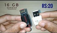 Damaged SanDisk pendrive converted to new metal pendrive (Rs:20)😎