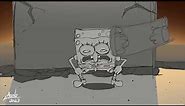 SpongeBob running from Sandy meme