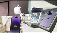 iPhone 14 Pro Max unboxing (Deep Purple) 2022  || new accessories + customization 🐻