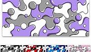 Kraken Keyboards DRIP Edition XXL Purple & White Gaming Mouse Pad - Professional Artisan Mouse Pad - Purple Gaming Desk Mat - 36" x 16" Thick Extended XXL Gaming Mouse Pad (Lavender)