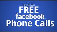 How To Make Free Phone Calls on Facebook with iPhone, iPad, iPod Touch