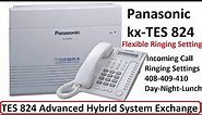 Panasonic kx-tes824 Flexible Ringing Settings || Incoming Call Ringing Settings Panasonic KX-TES824