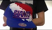 NY Giants 'PAINTBRUSH SNAPBACK' Red-White-Royal Hat by Mitchell & Ness