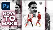 Photoshop Tutorial - Football Poster Design - Musiala Bayern Munich - Simple Design