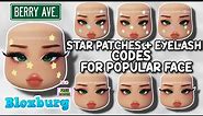 STAR PATCHES & EYELASH CODES THAT FIT THE POPULAR FACE FOR BERRY AVENUE & BLOXBURG 🤩✨