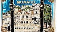 Vintage Treasures Monaco Suitcase French Riviera Medieval Village of E'ze Home Monte Carlo Polish Glass Christmas Ornament Travel Souvenir
