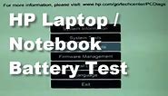 HP 630 Laptop: How to Perform a Battery Test
