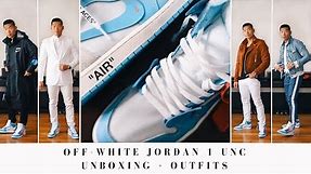 Off-White Jordan 1 UNC Unboxing + Outfits | Men's Street Style