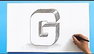 3D Letter Drawing - G