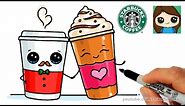 How to Draw a Drinks from Starbucks Easy