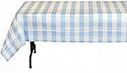 Havercamp Light Blue and White Plaid Table Cover | 54" x 108" | Classic Plaid Collection | Great for Picnic, Barbecue, Cookout, Lumberjack Theme, Playground