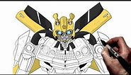 How To Draw Bumble Bee | Step By Step | Transformers