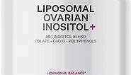 Codeage Liposomal Ovarian Inositol Powder Supplement - Myo-Inositol, D-Chiro-Inositol, Folate & CoQ10 Phytosome - 2-Month Supply - 40:1 Women Hormonal Balance & Fertility Support Blend, Non-GMO, 5.2oz