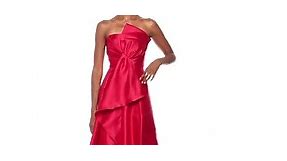 Adrianna Papell Women's Strapless Mikado Ball Gown with Bow Accent Dress