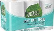 Seventh Generation Toilet Paper Recycled Bath Tissue 100% Recycled Paper 2-ply without Chlorine Bleach 12 Rolls