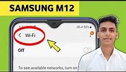 Not Open || How To Fix Wifi Problem In Samsung all Phone And Galaxy M12
