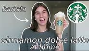 How To Make A Starbucks Cinnamon Dolce Latte At Home // by a barista