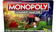 Monopoly Longest Game Ever, Classic Gameplay with Extended Play; Board Game (Amazon Exclusive) for Ages 8 & Up