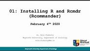 01 How to install R and Rcommander (Rcmdr)