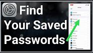 How To See Your Saved Passwords On iPhone