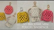 DIY Macrame Mini Pouch | Purse | Backpack | Keychain ~ Macrame Tutorial