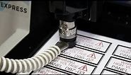 Express Engraver Making Electrical Tags with 3 Ply Engravers Plastic