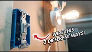 How To Wire A Single Pole Light Switch Circuits 3 Different Ways (2022) DIY Tutorial For Beginners!