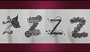 Letter 'Z' Mehndi Tattoo Designs | Alphabet 'Z' Tattoo Designs #letterZdesign #letterZtattoo