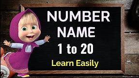 Number Names 1 to 20, Number names 1-20, Number Names with spelling, Number Names for kids, Numbers