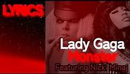 Lady Gaga featuring Nicki Minaj - Monster (Lyrics)