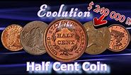 Evolution of the US Half Cent Coin 1793 to 1857