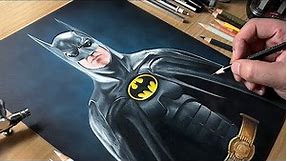 Drawing Batman (Michael Keaton) - Time-lapse | Artology