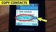 Samsung Keypad Phone Contact Copy to Sim Card || Contact Settings | b110e, e1200, b310e, b313e, e120