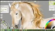 Painting a horse in ArtRage: Lusitano stallion [speedpainting]