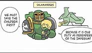 Saving Children: Salamanders, Iron Hands, and World Eaters by @Mick19988 | Warhammer 40K Meme Dub