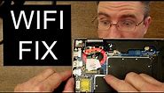Fixing the WIFI on a laptop or desktop computer, replacing the WIFI adapter, connecting the antennas