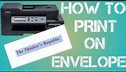 How to print on envelope