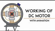 Working principle of dc motor with animation | How does electric-dc motor works? | Mruduraj