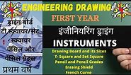 Drawing INSTRUMENTS & their Use with FULL Detail//Drawing Board/T Square/Grades of Pencil/Set Square