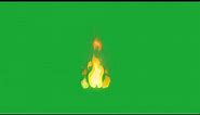 Fire on green screen