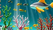 Underwater Marine Life Live Wallpaper Ai Generated Animation Backdrop - Fish, Bubbles, Coral Reef