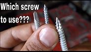 Which screw to use... wood and metal screws introduction